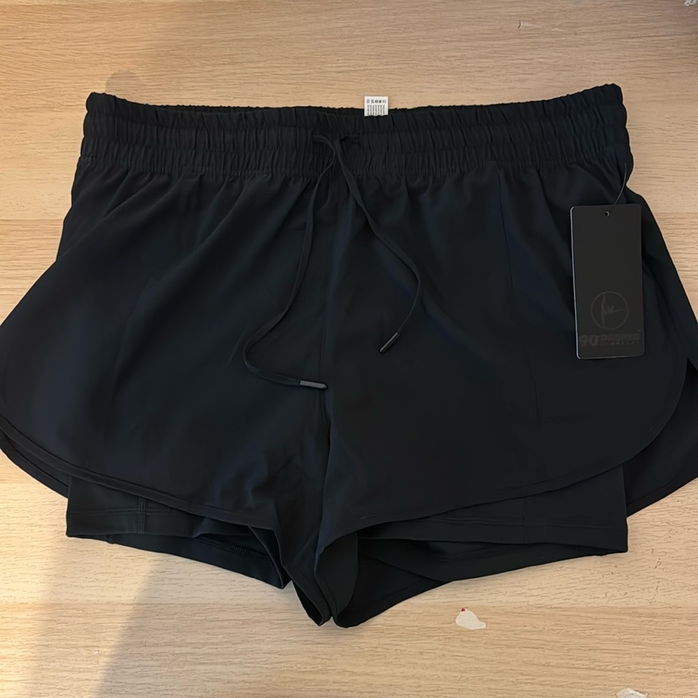 90 Degree by Reflex Lightstreme Alpine 2 in 1 Shorts - Black